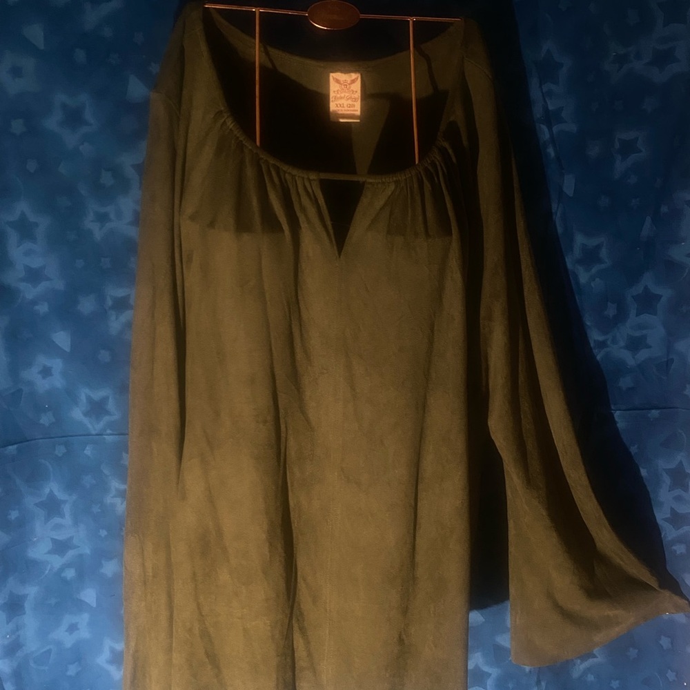 Green Flowy Blouse